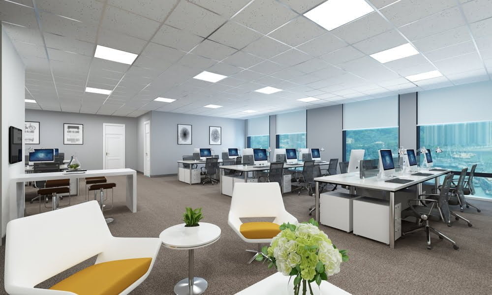 Clean modern workspace